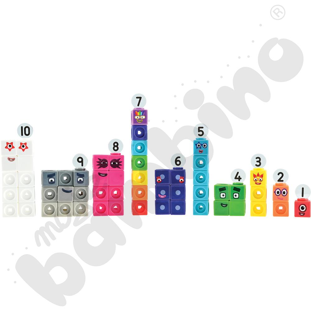 Kostki matematyczne z kartami działań 1-10 