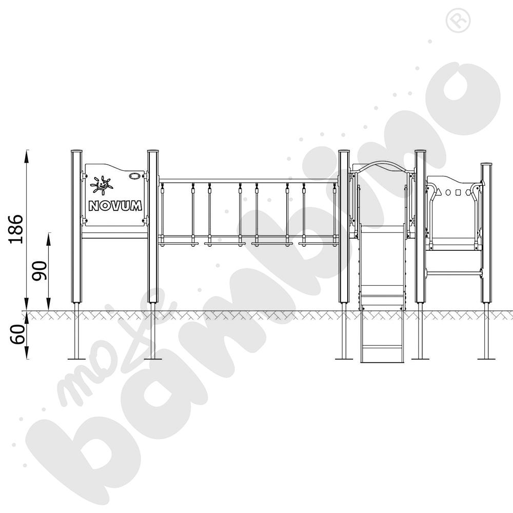 Orbis - platforma 3, drewniane słupy