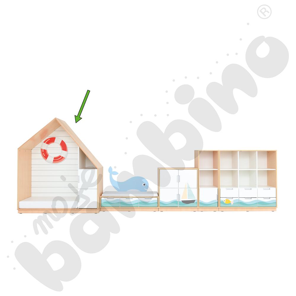 Quadro - szafka-domek Morze z drzwiami, 90 st., cichy domyk – klon jasny
