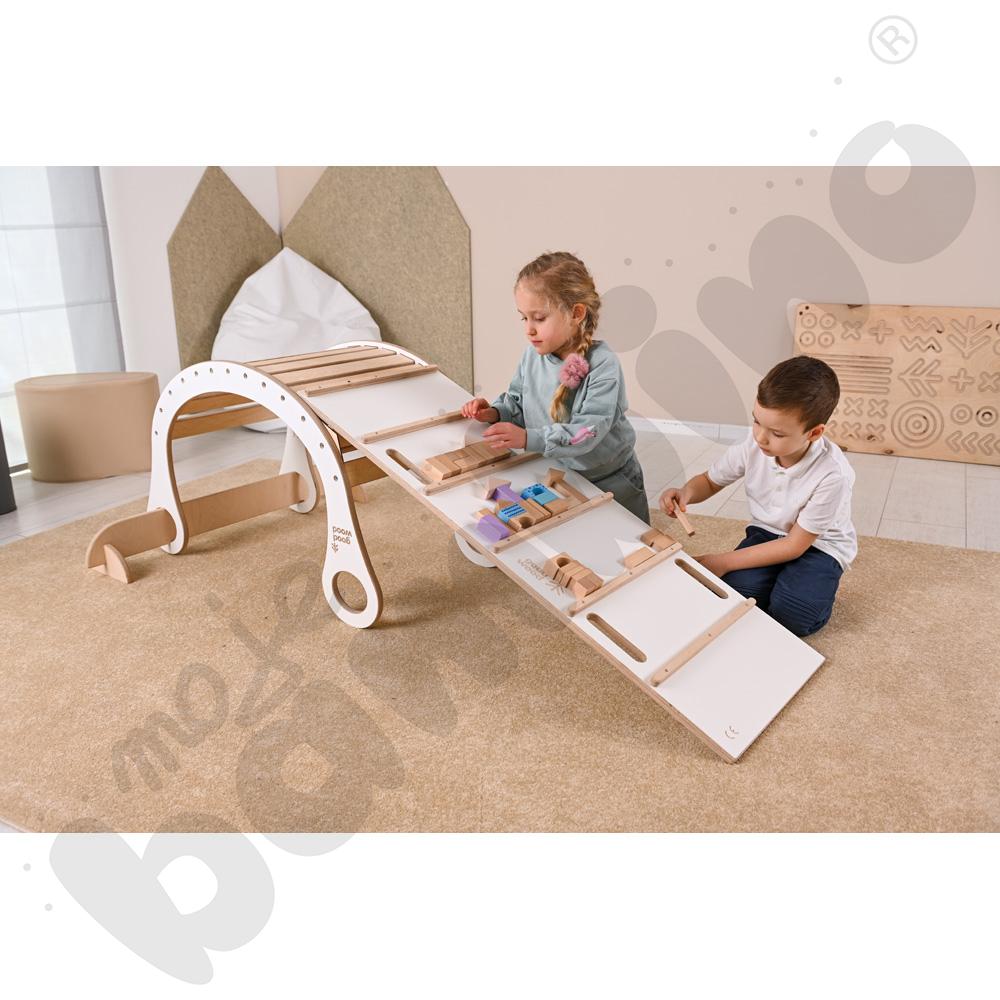 Drewniana drabinka Good Wood - biała - MED