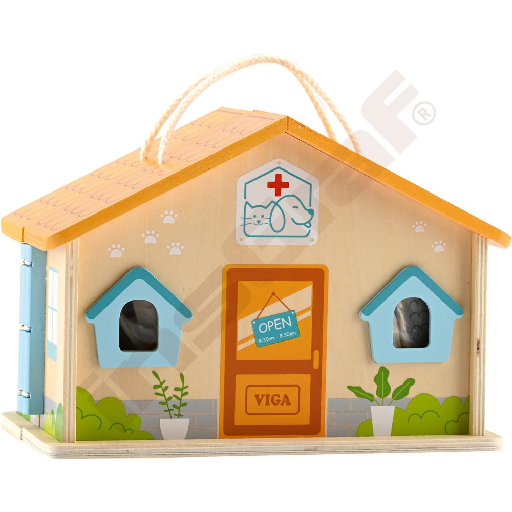 Veterinárna klinika - drevená sada