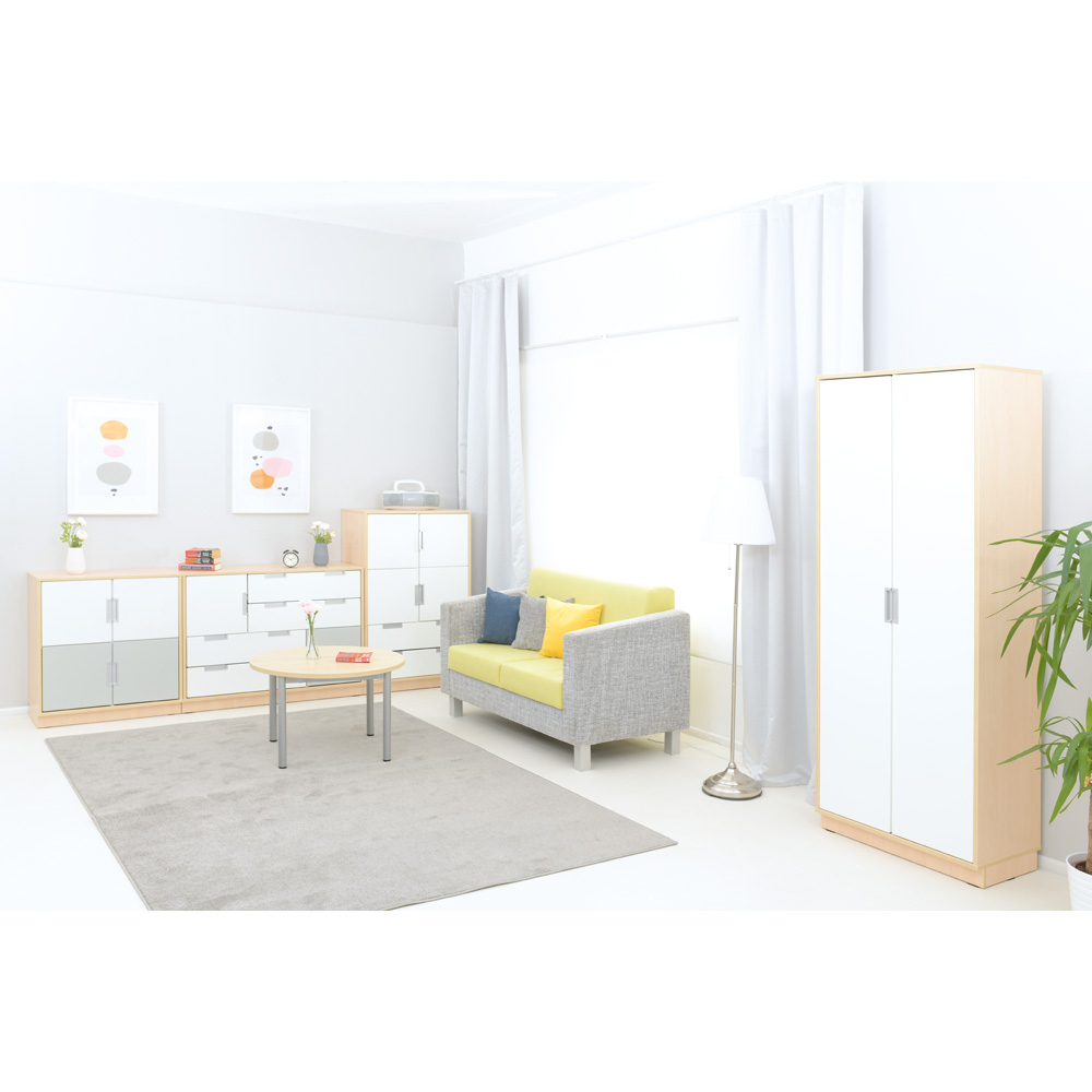 Quadro - šatňa, dvierka 90 st., tiché zatváranie - biela