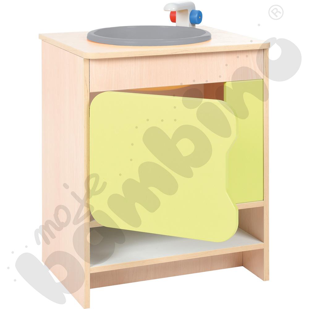 Kuchenka Quadro - szafka ze zlewozmywakiem, klon jasny