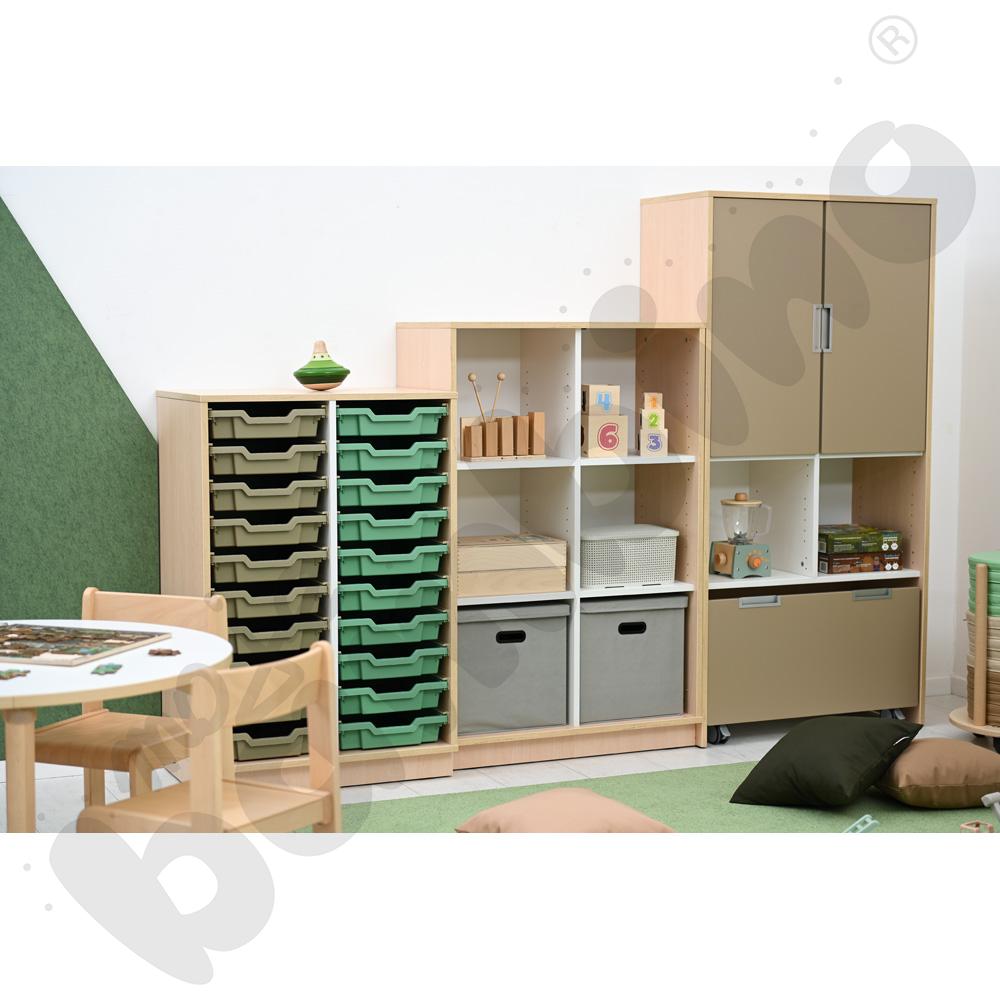 Quadro - regał wielofunkcyjny z 1 przegrodą, klon jasny