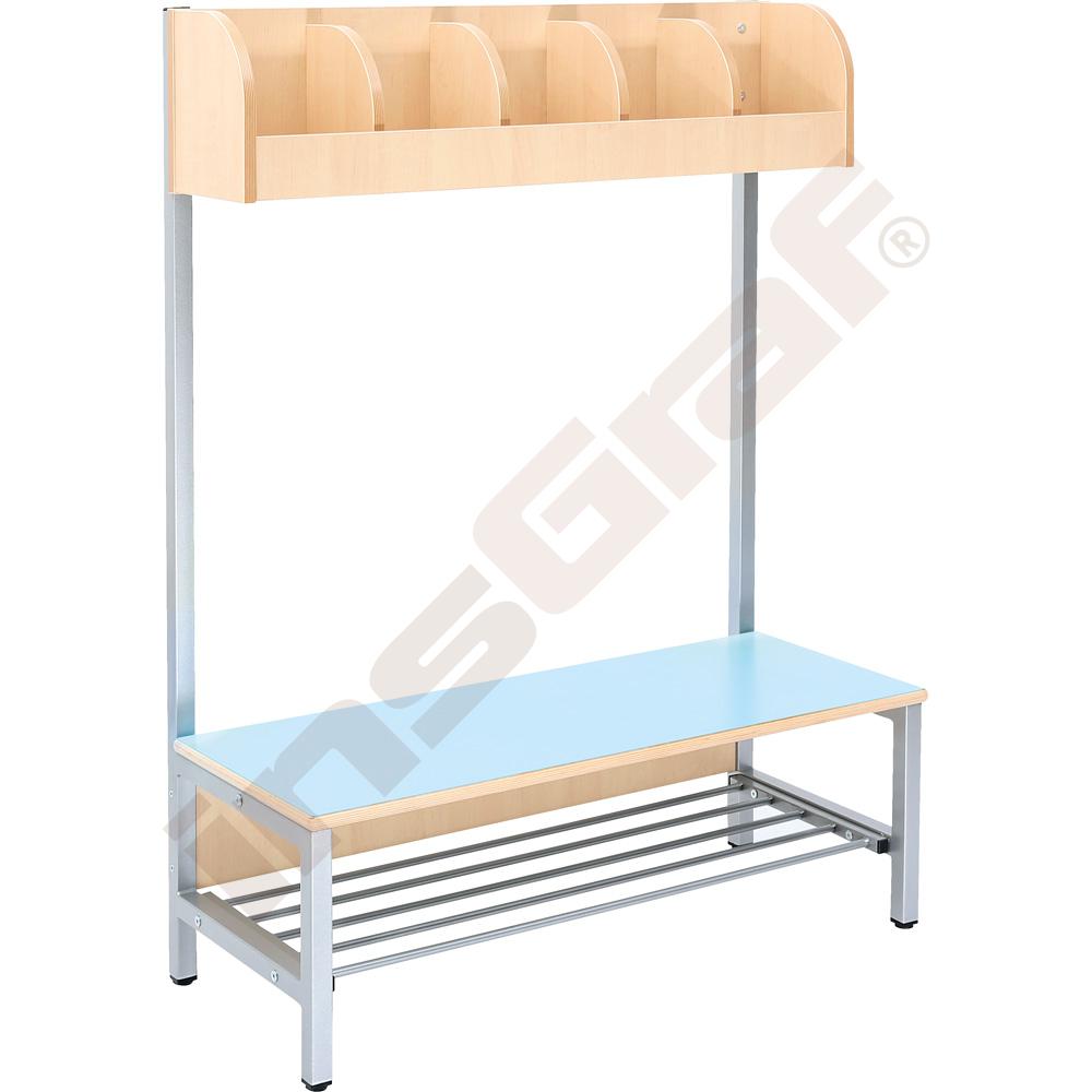Šatna Flexi s konstrukcí, (pro 2, 4, 5 osob), šíře předělu 18 cm