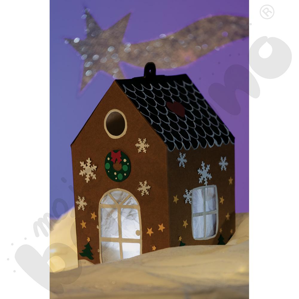 Domki z tektury do ozdabiania, 6 szt.