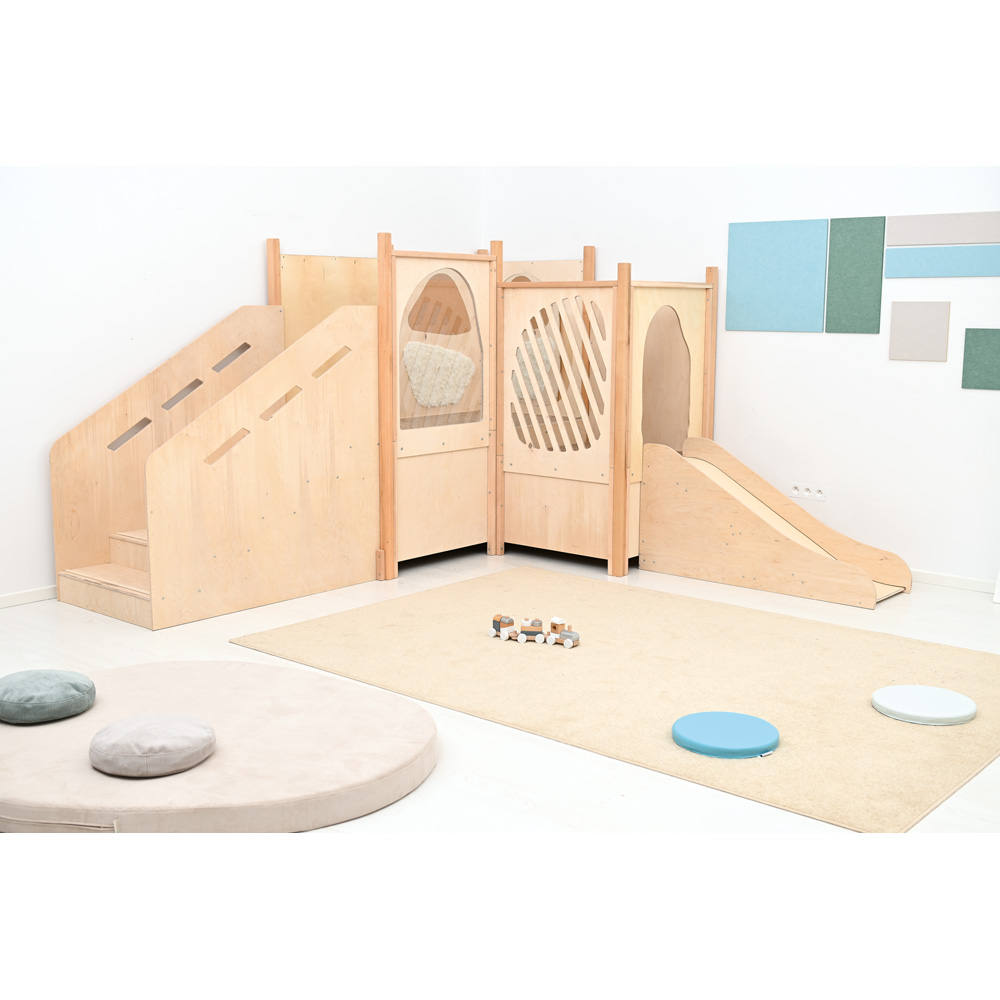 Hrací kútik ModuPlay 1, svetlohnedý koberec