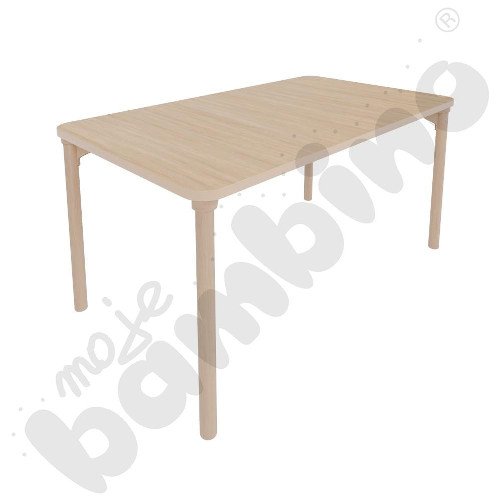 Stół Marcus 80 x 80 cm, rozm. 1, nogi drewniane brzozowe, blat HPL klon, obrzeże ABS