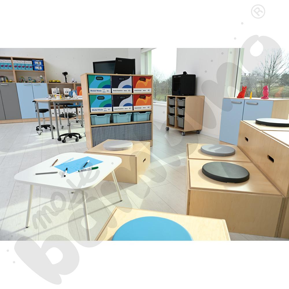 Stolik mały niski biały 65x50x50