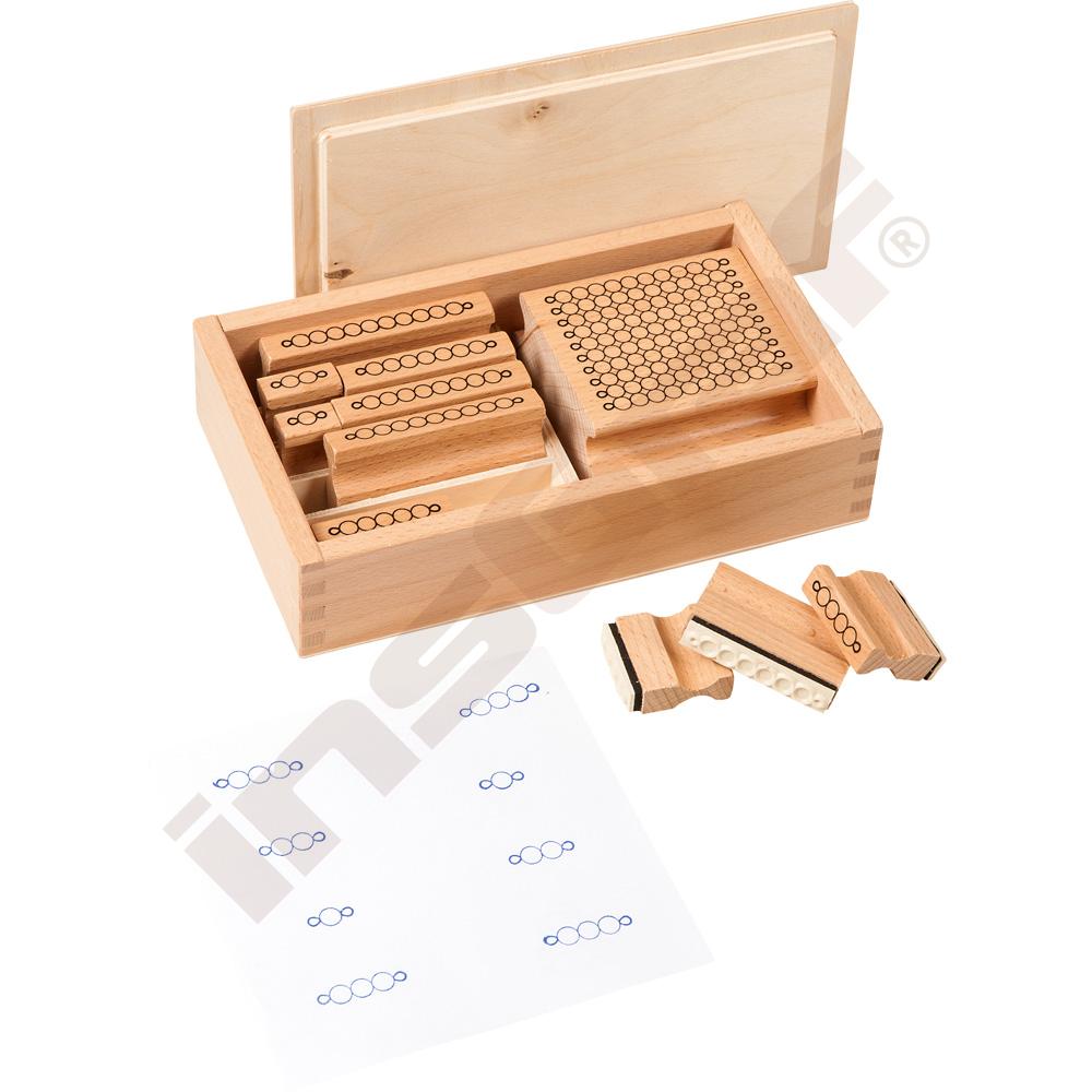 Montessori korálková razítka 