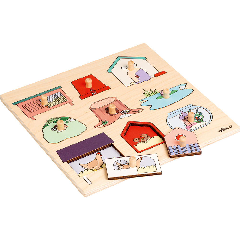 Puzzle s prekvapením - zvieratká a ich prostredie