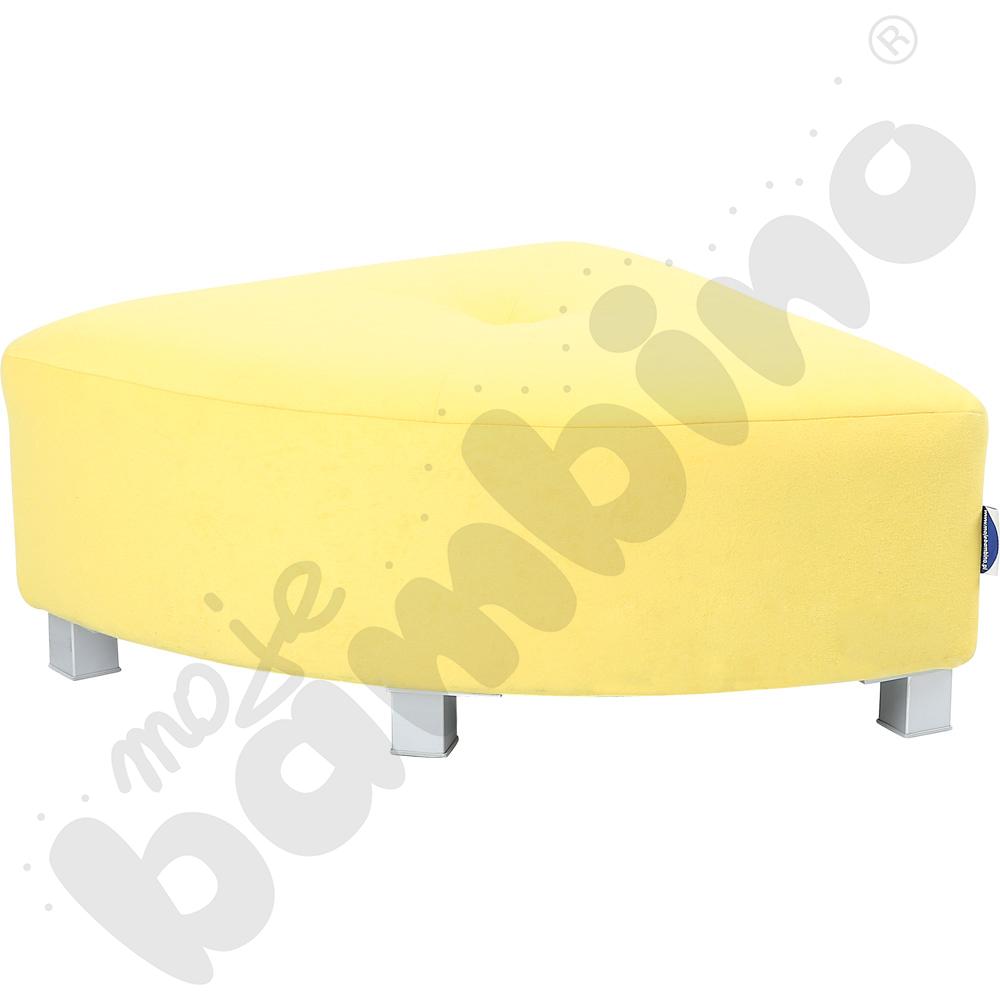 Pufa narożna - żółta wys. 25 cm