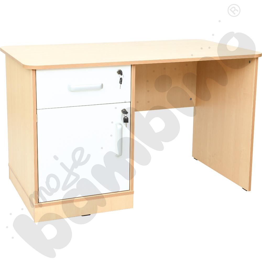 Biurko Flexi lewostronne – białe