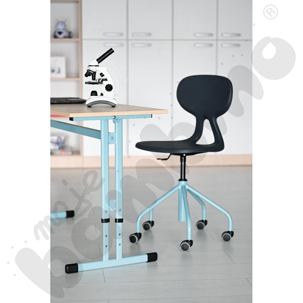 Krzesło obrotowe Piano - szaro-turkusowe