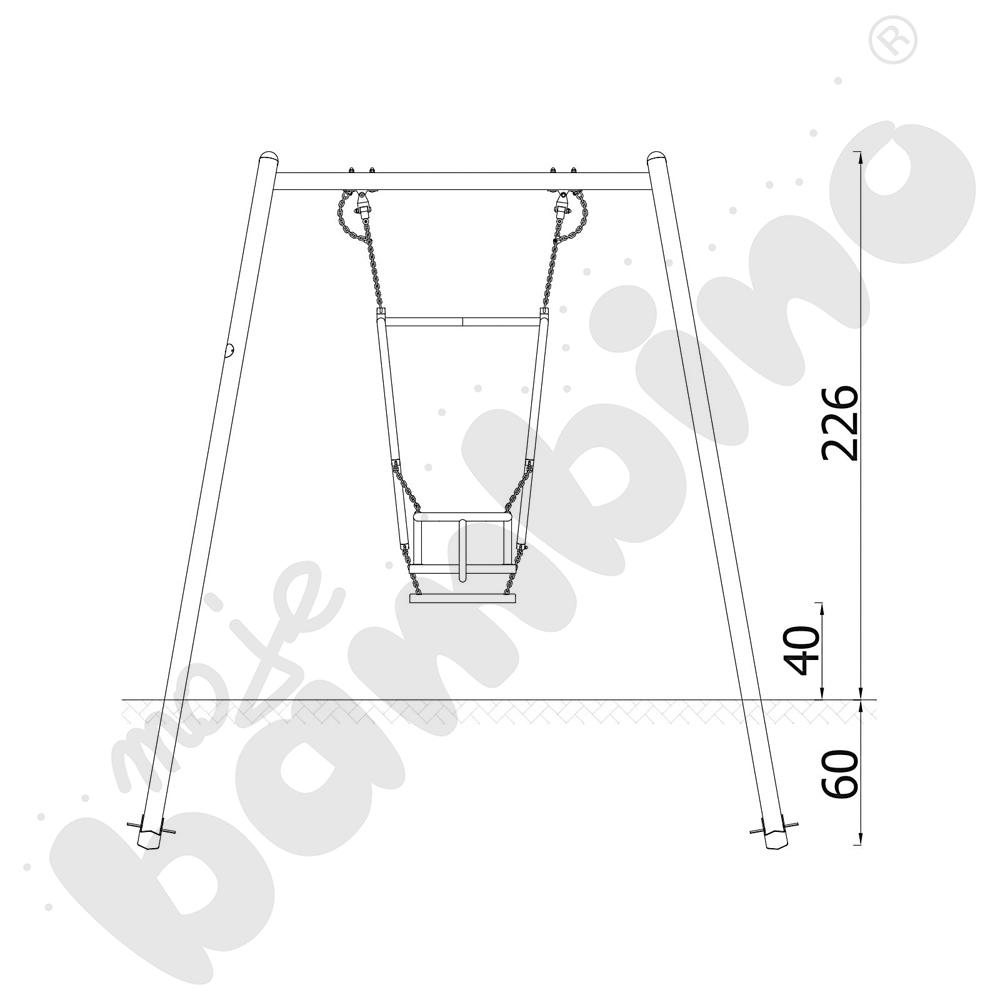 Huśtawka rodzic-dziecko Verto/ z zawiesiem
