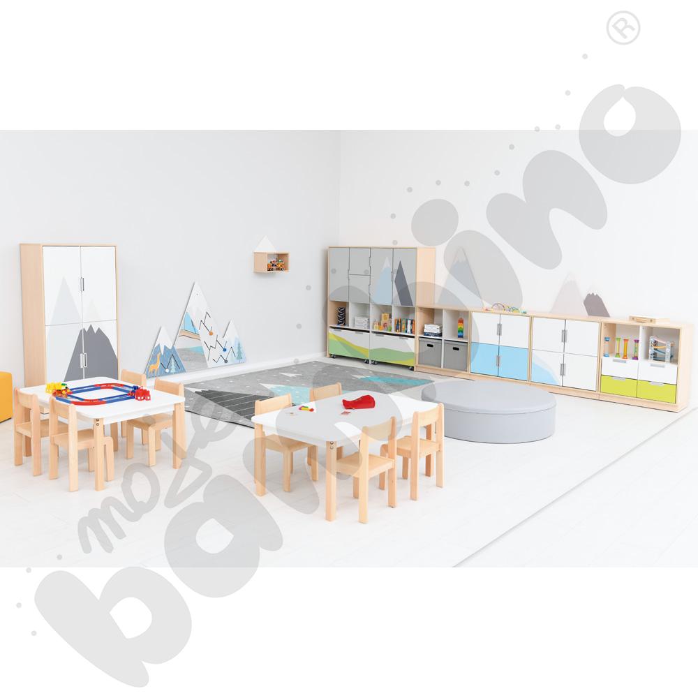 Quadro - zestaw Góry 90 st., cichy domyk, skrzynia klon jasny