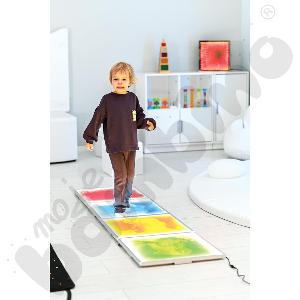 Podświetlany panel podłogowy, pomarańczowy