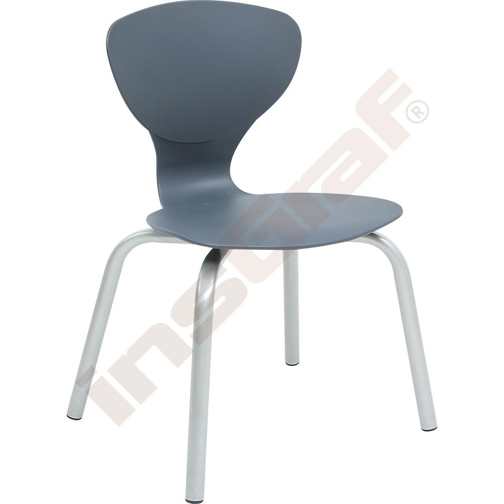 Stolička Flexi veľ. 5, výška 43 cm - k stolom 71 cm - sivá