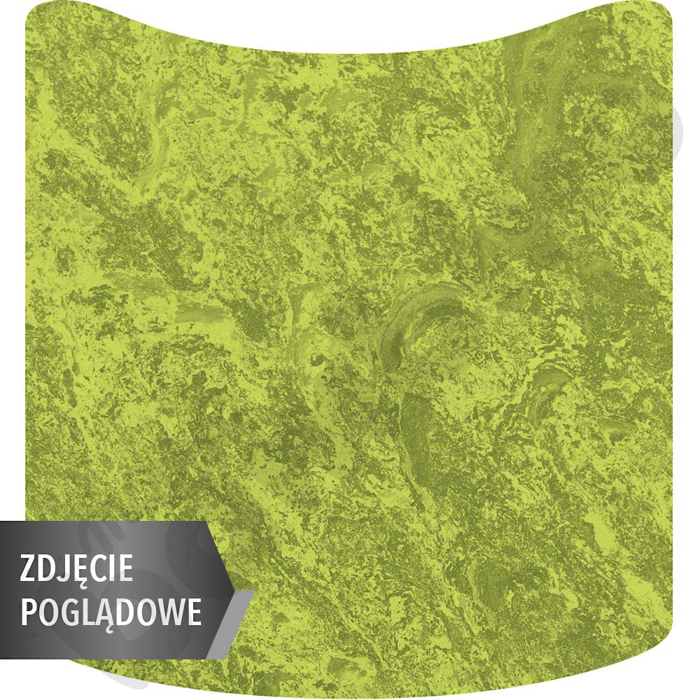 Stół Cichy kwadrat falisty 70x72, blat zielony, narożniki proste, rozm. 3