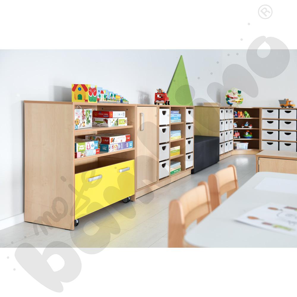 Szafka Flexi z półkami na pojemnik na kółkach