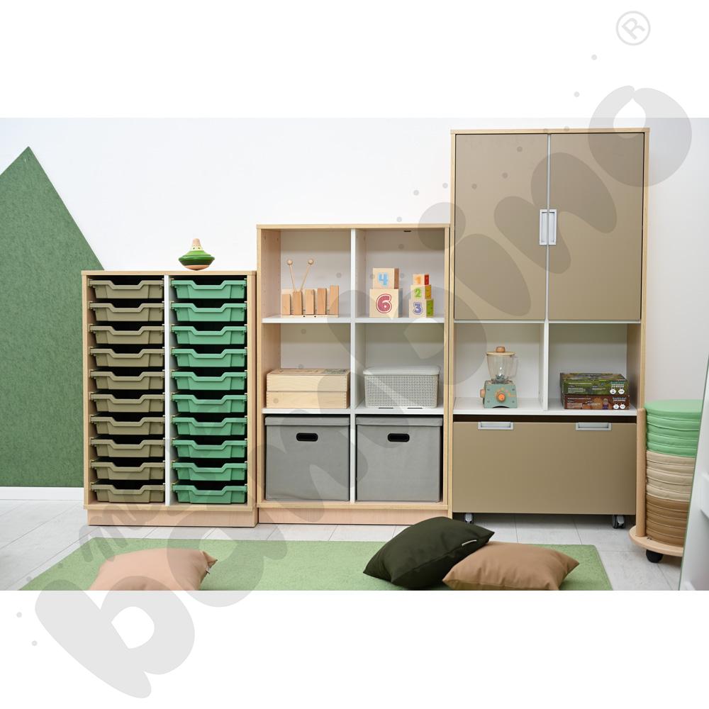 Quadro - regał wielofunkcyjny z 1 przegrodą, klon jasny