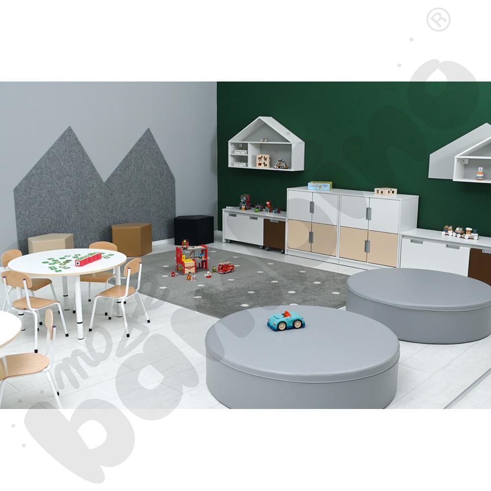 Pufa śr. 120 cm - szara