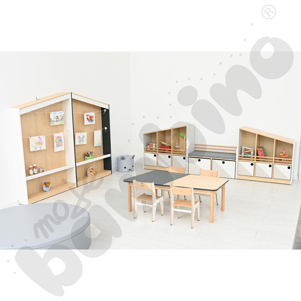 Szafka na prace plastyczne FLO lewa antracyt