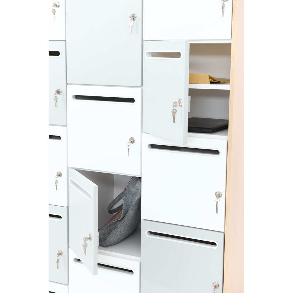 Quadro - skriňa so 14 modulmi - tiché zatváranie, javor