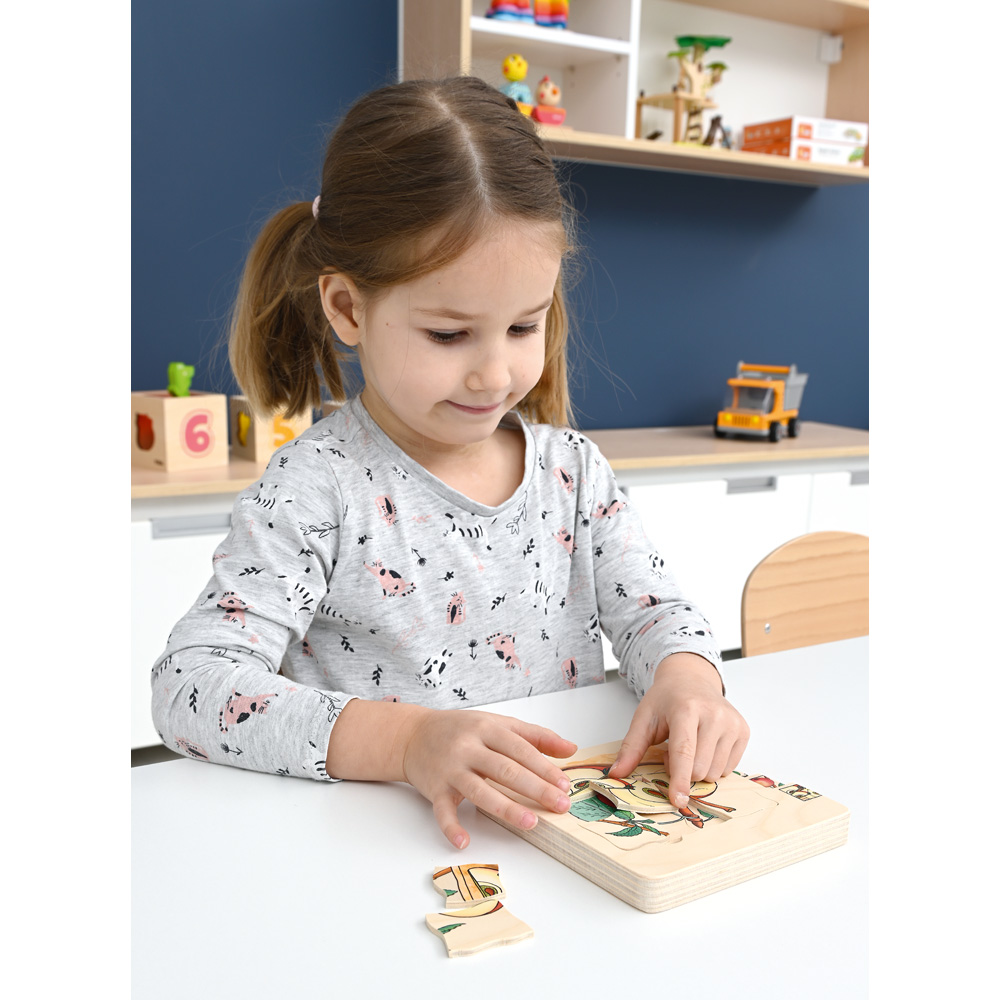 Edukačné viacvrstvové puzzle - jablko