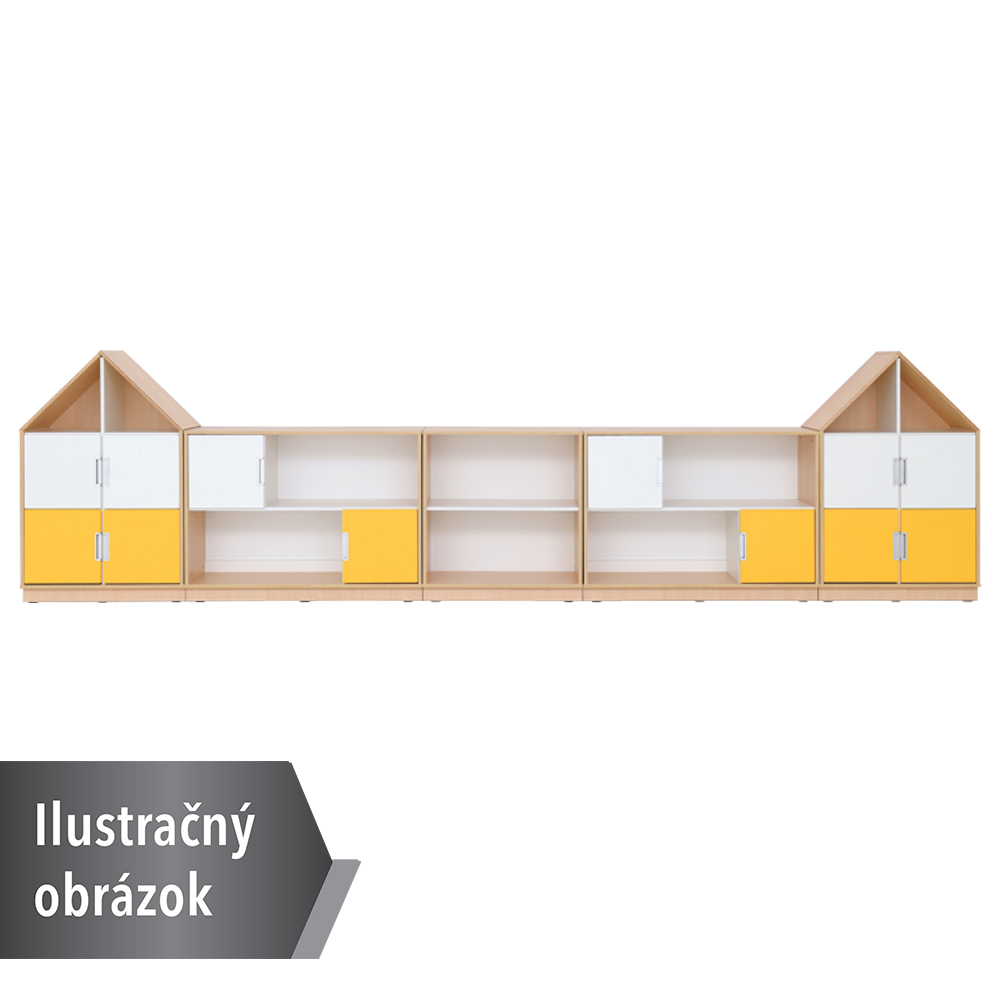 Quadro - zostava 186, dvierka 90°, biely korpus