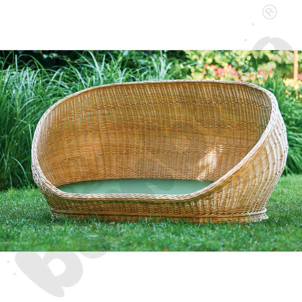Wiklinowa sofa z poduszką