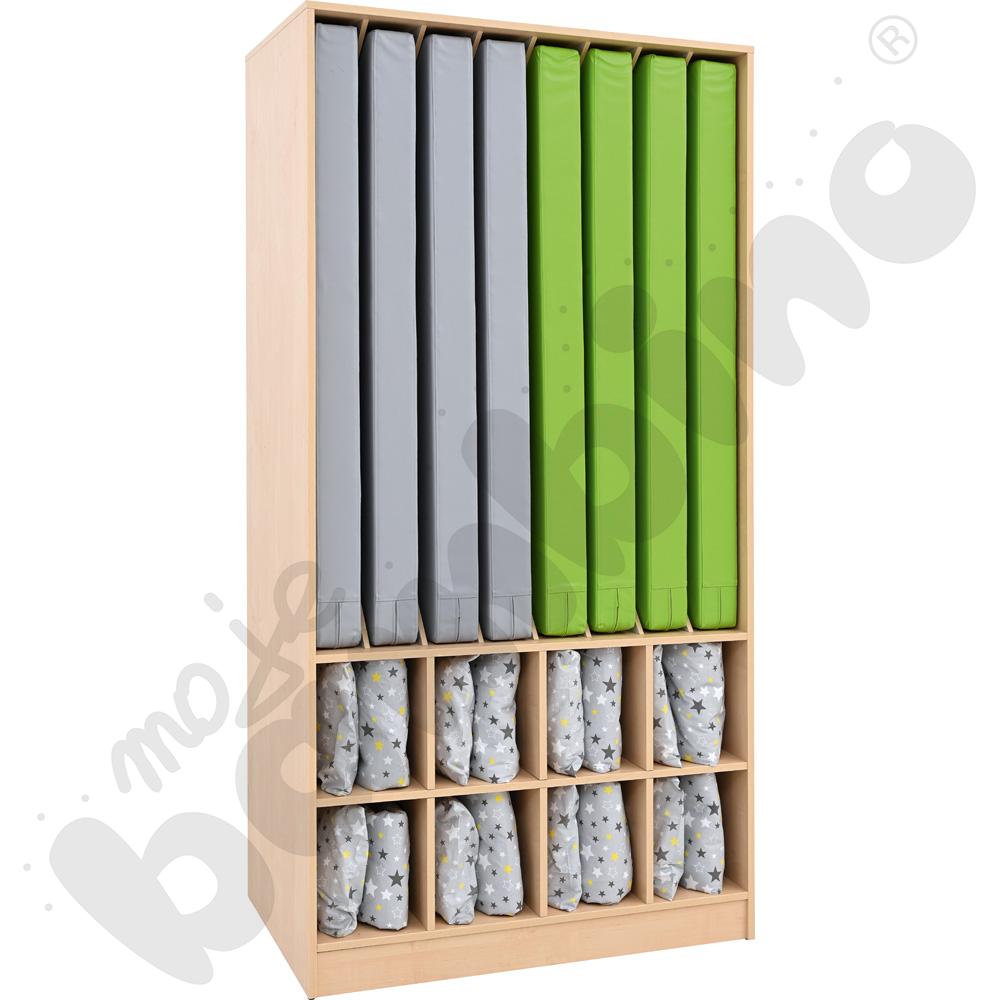 Szafa na pościel i 8 materacy 140 x 60, klon