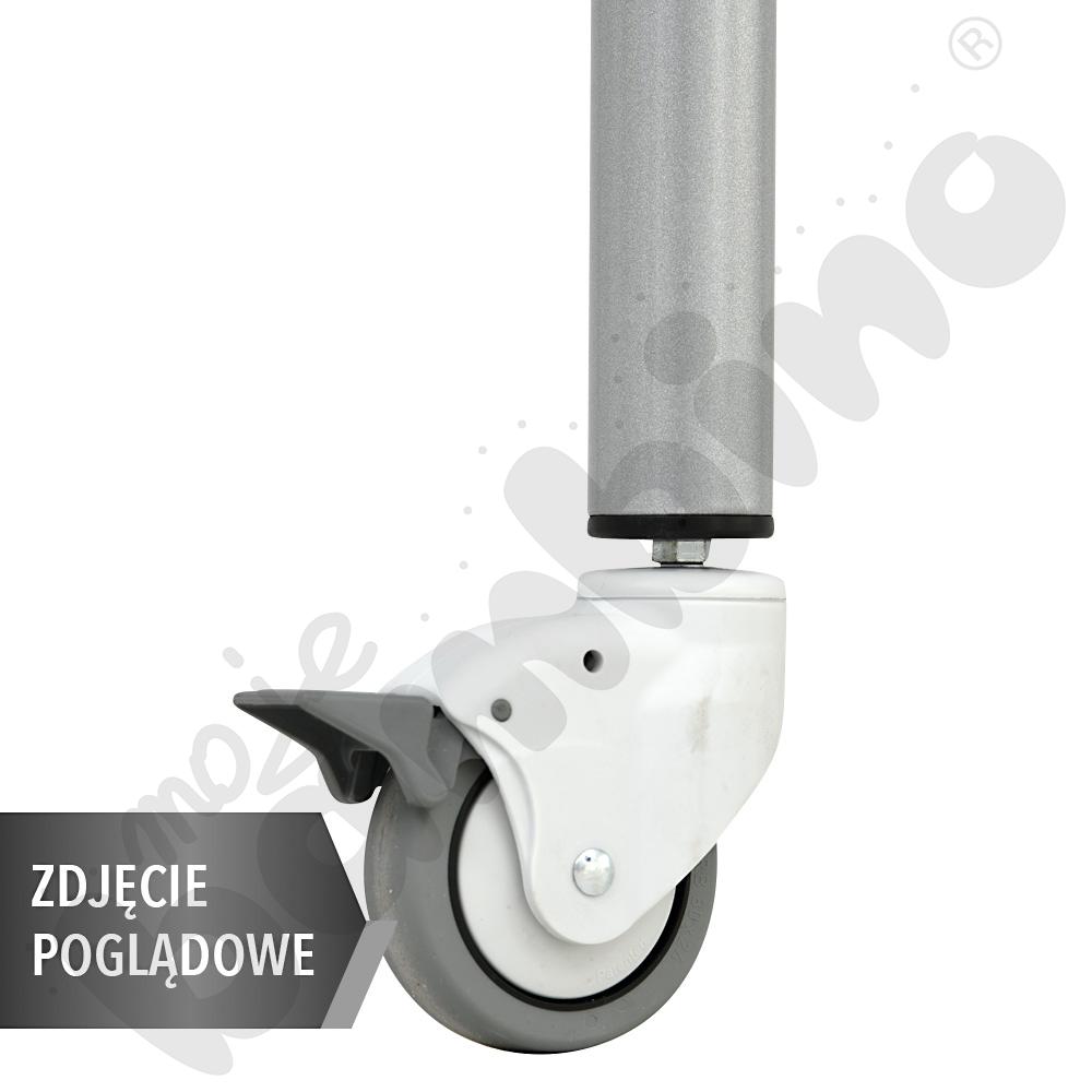 Stół Mila trapezowy 160x70x100x70, blat brzoza, narożniki proste, rozm. 2 z dwoma kółkami