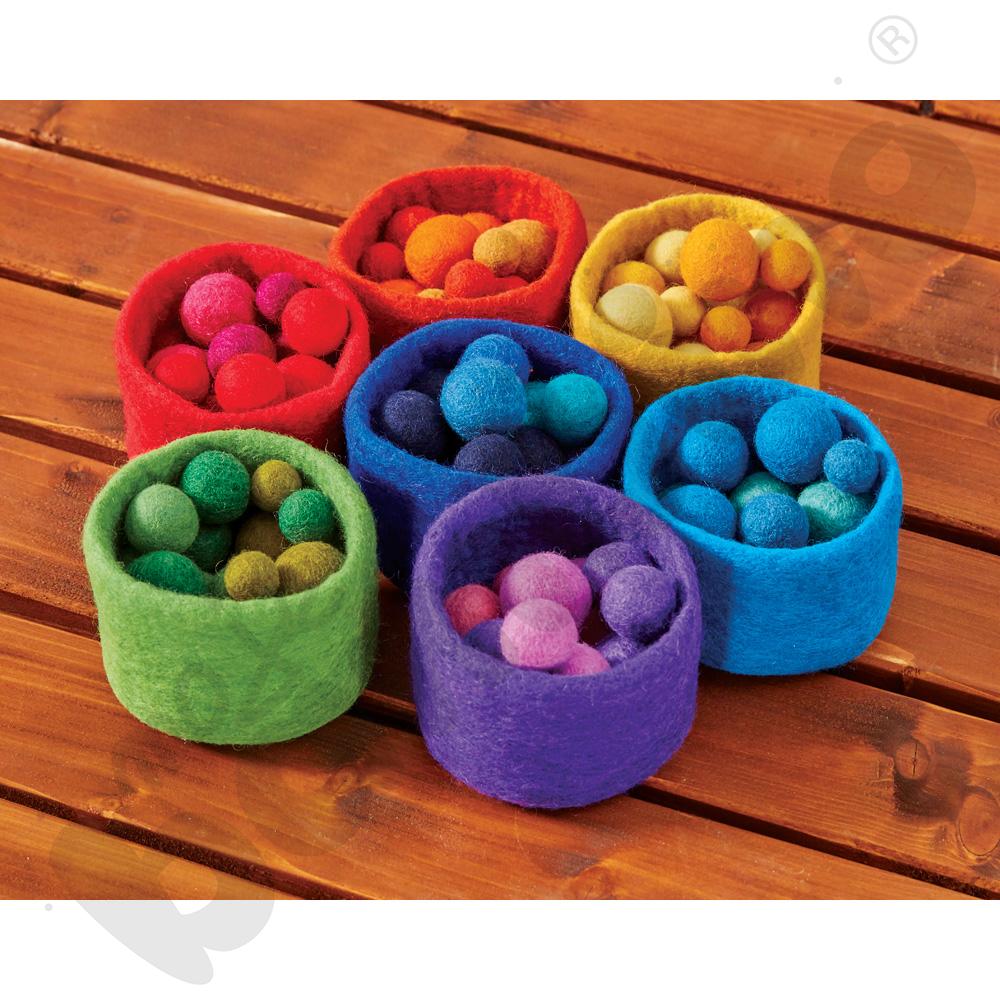 Filcowe miseczki z kuleczkami