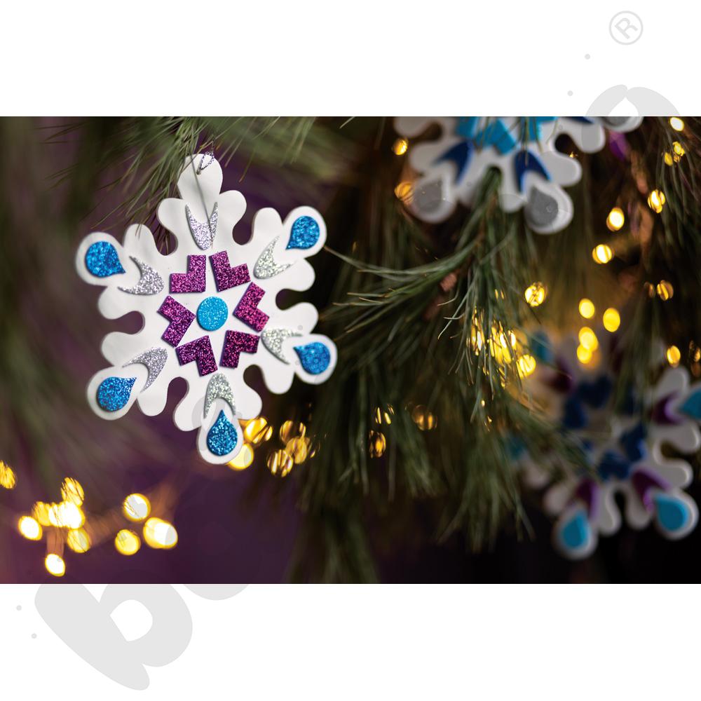 Piankowe płatki śniegu - zestaw ozdób