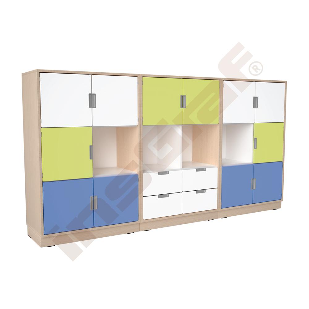 Quadro - sestava 13, 90°, korpusy světlý javor, tiché zavírání