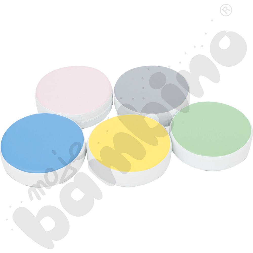 Pufka okrągła jasnoniebieska