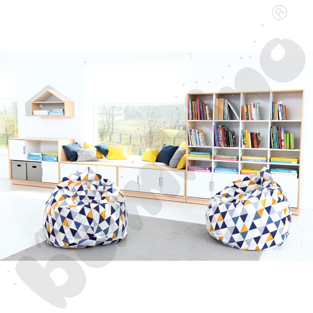 Quadro - regał XL z 3 przegrodami i 3 półkami - klon jasny