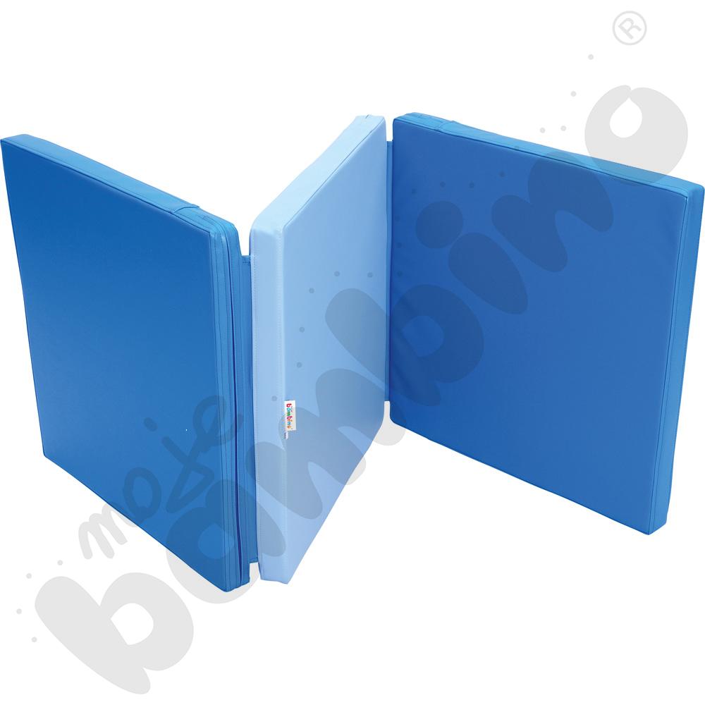 Materac 3-częściowy niebieski - mata - MED