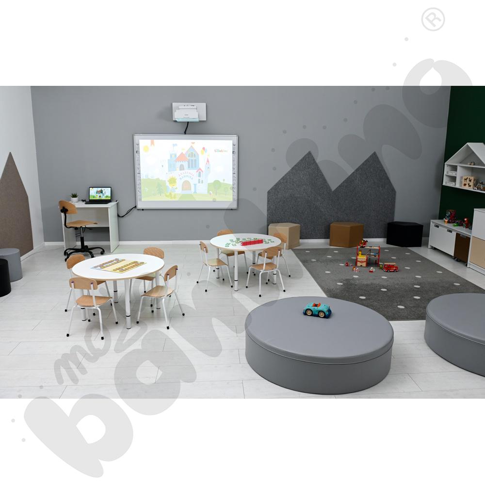 Pufa śr. 120 cm - szara