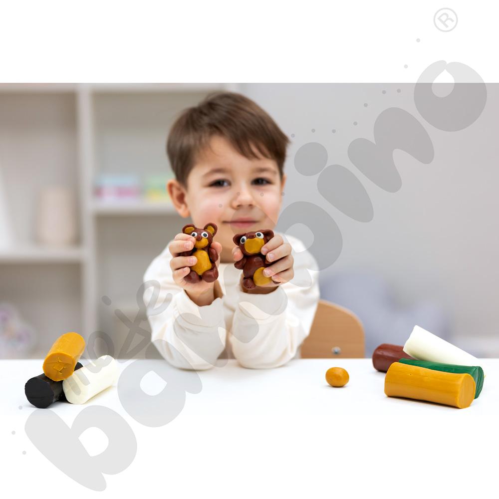 Super miękka masa plastyczna, 5 kol. Safari, 1750 g