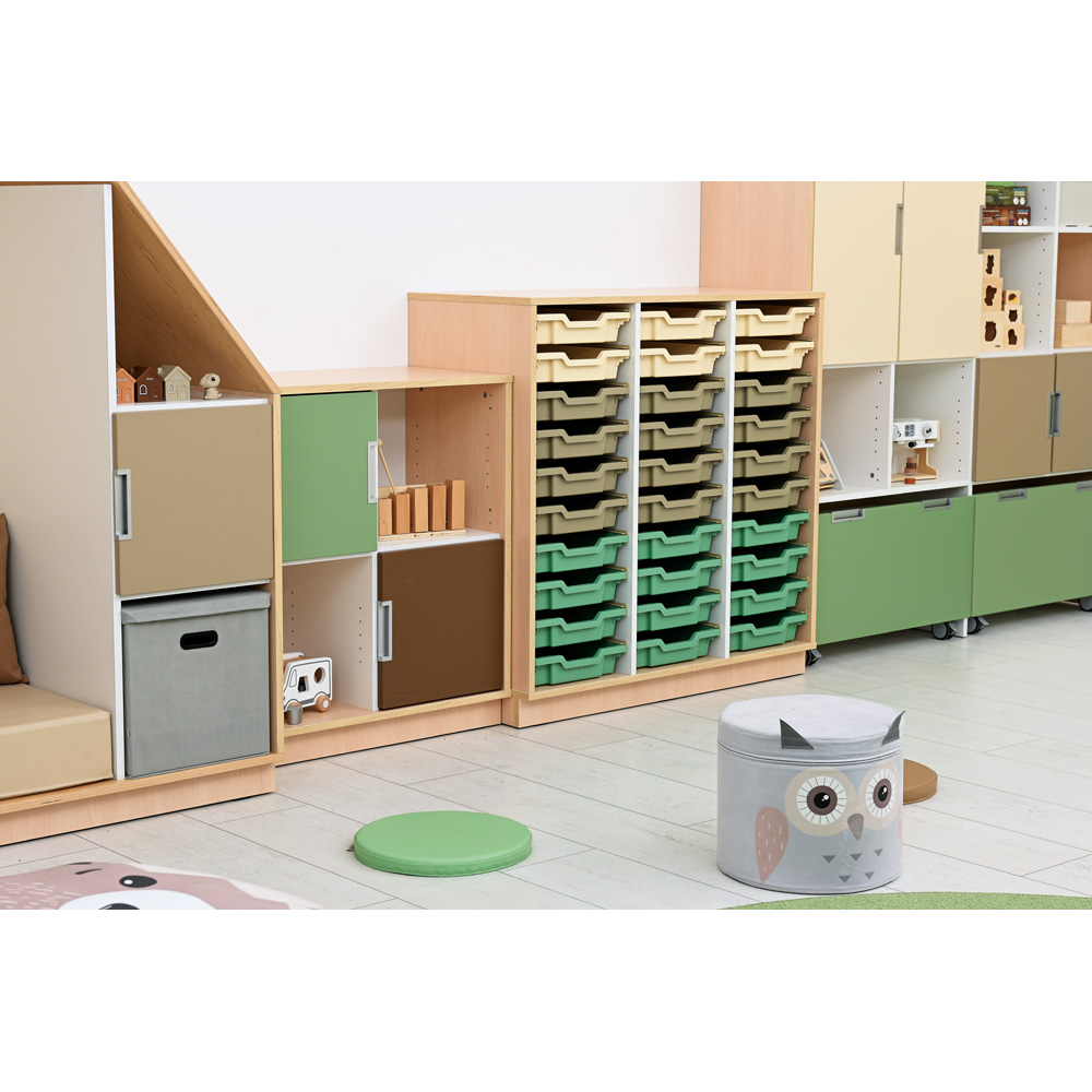 Quadro - skrinka M+ na plastové úložné boxy - s 2 predelmi