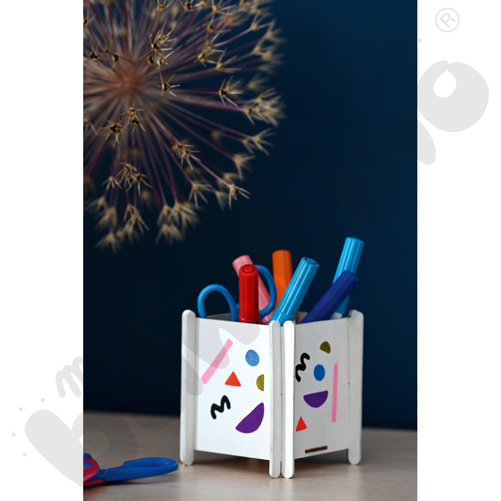 Drewniane doniczki do ozdabiania, 4 szt.