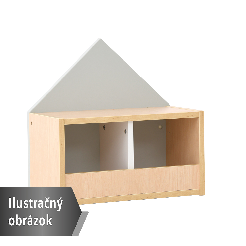 Police k šatniam Domček, šírka priehradky 21 cm (2, 4 os.)