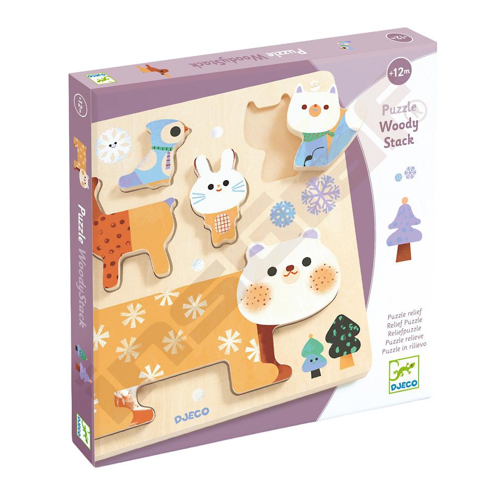 Einlegepuzzle - Tiere im Winter