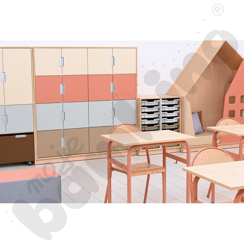 Quadro - regał XL z 3 przegrodami i 3 półkami - klon jasny