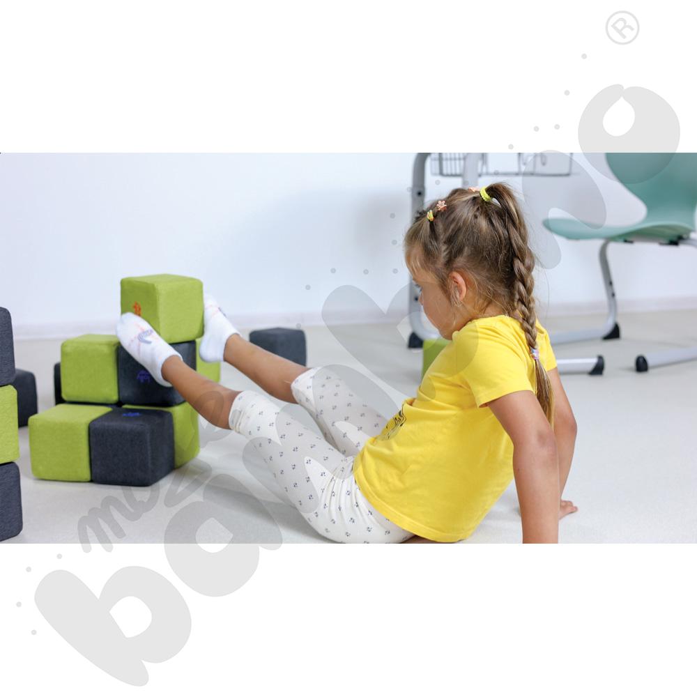 Zestaw klocków JollyHeap Therapy - szaro-limonkowe, 150 szt.