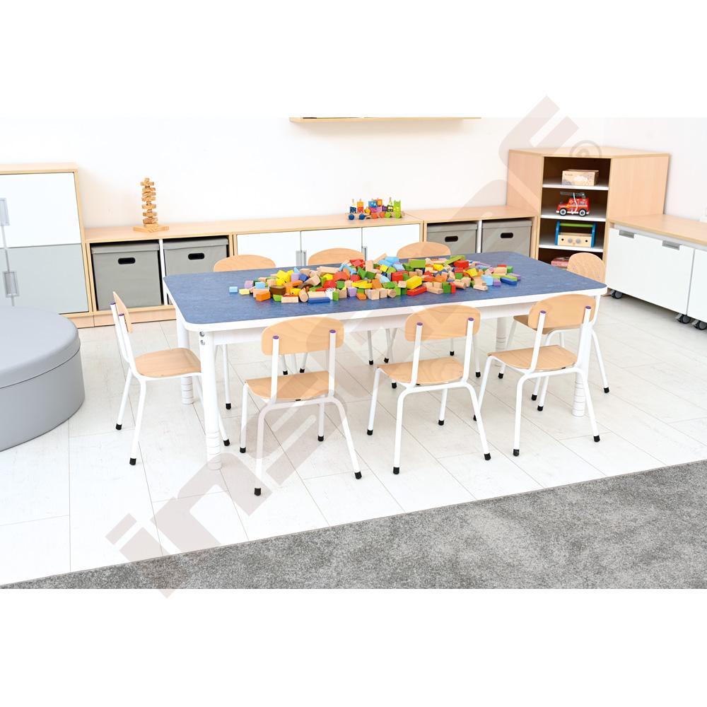 Deska tichého stolu Plus, obdélníková 60 x 120 - modrá
