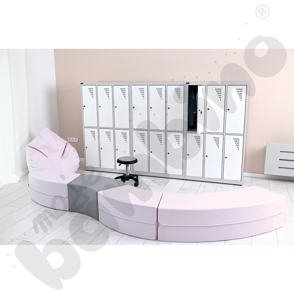 Szafa ubraniowa z 6 schowkami, 150 cm - drzwi białe