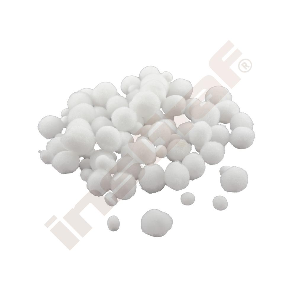 
Mini-Pompons, 100 Stck., weiß
